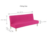 Cornasee Stretch Futon Cover Slipcover Full Size,Fully Folding Armless Sofa Bed & Couch Protector,Machine Washable (Pink) Cornasee