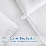 EASELAND Queen Size Down Alternative Comforter - Quilted Duvet Insert for All Seasons, Soft Lightweight with Corner Tabs, Summer Winter Warm Bedding, White 88×88 Inches EASELAND