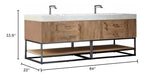 Vinnova Alistair Bathroom Vanity, 84 Inches, North American Oak VINNOVA