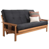 Kodiak Furniture Cotton and Foam Full-Size Futon 7" Mattress in Suede Black-Frame Not Included Kodiak Furniture