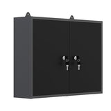 JZD Steel Garage Wall Mounted Tool Cabinet, Black & Grey JZD