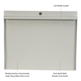 DIYTUNINGS Wall Mounted Storage Rack with Locking Fold Down Shop Desk, Space Saving Table with Storage Shelves 20" W x 3-3/8"D (Tan) DIYTUNINGS