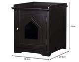 PAWLAND Cat Litter Box Enclosure, Cat House Side Table,Night Stand Pet House, Indoor Cat House, Espresso PAWLAND