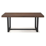 Walker Edison Andre Modern Solid Wood Dining Table, 72 Inch, Mahogany Walker Edison