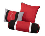 Chezmoi Collection 7-Piece Quilted Patchwork Comforter Set, Red/Gray/Black, King Chezmoi Collection