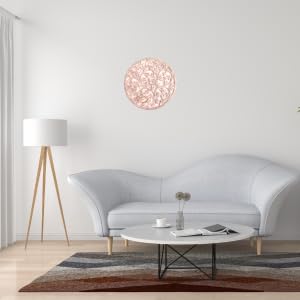 Intricately Handcrafted Decorative Wooden Wall Panel Hanging Sculpture Statue Plaque Art Home Living Room Office Decor Accent Designer Boho Farmhouse Flower Decor, 12 Inch, Round, Cream White The Great Indian Bazaar