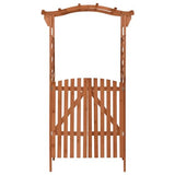 vidaXL Weather-Resistant Firwood & Pine Wood Pergola with Gate - Elegant Outdoor Arch for Climbing Vines vidaXL