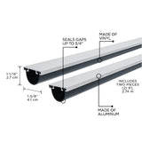 M-D Building Products 87668 18-Feet Universal Aluminum and Rubber Garage Door Bottom, Black M-D Building Products