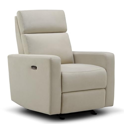 Nurture& The Glider Premium Power Recliner Nursery Glider Chair with Adjustable Head Support | Designed with a Thoughtful Combination of Function and Comfort | Built-in USB Charger (Ivory)