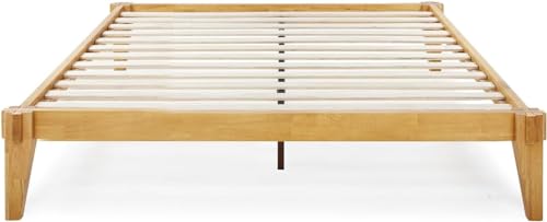 Bme Chalipa 14” Solid Wood Queen Bed Frame with Japanese Joinery - Minimalist Platform Design & Enhanced Storage - WoodArtSupply