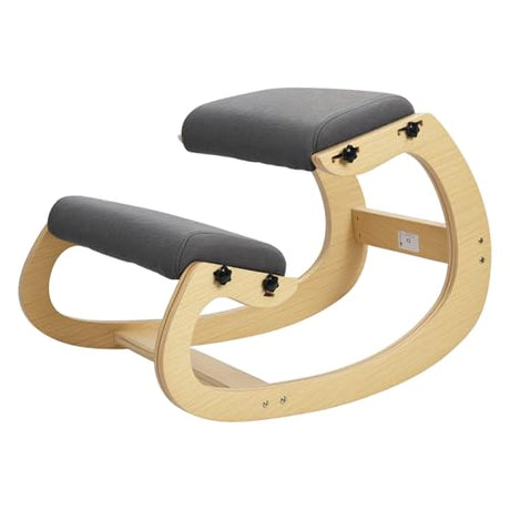 YOXIER Kneeling Chair,Kneeling Desk Chair,Office Sitting Posture Correction Chair,Rocking Home & Work Wooden Computer Desk Chairs, Back & Neck Spine Pain, Better Posture, Ergo Knee Support Stool 1 Set YOXIER
