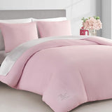 Juicy Couture Marshmallow Pink Velour King Comforter Set - 3 Piece Luxury Bedding Ensemble Juicy Couture