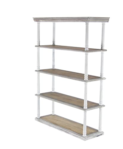 Deco 79 Farmhouse Wood Rectangle Shelving Unit, 47" x 15" x 64", Brown Deco 79