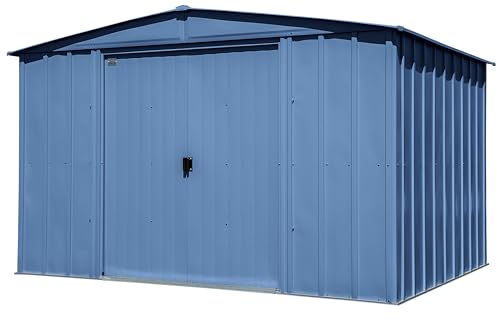 Arrow Classic Steel Storage Shed, 10x8, Blue Grey Arrow