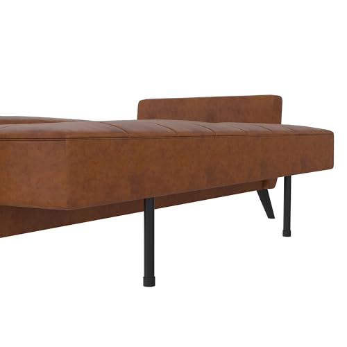 DHP Parker Futon with Storage, Camel Faux Leather