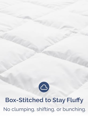 Full Size, White Alternative Down Comforter - Warm, Lightweight & Breathable Hotel Quality Bedding Set for Men, Women, Kids and Teens - All Season Oversized Cooling Microfiber Duvet Insert Comforter CGK Unlimited
