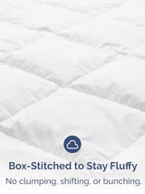 Queen Size, White Alternative Down Comforter - Warm, Lightweight & Breathable Hotel Quality Bedding Set for Men, Women, Kids & Teens - All Season Oversized Cooling Microfiber Duvet Insert Comforter CGK Unlimited