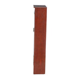 SEI Furniture Window Pane Storage Adjustable Shelves Display Cabinet, 47.75" H x 26.25" W x 9.5" D, Cherry SEI Furniture