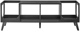 Crosley Furniture Asheville Mid-Century Modern Media Console Record Player Stand, Storage for Vinyl Records, Black Crosley Furniture