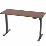 VIVO Electric 60 x 24 in Standing Desk, Memory Height Adjustment, 1B Series, Holds 220 lbs, One-Piece Dark Walnut Top, Black Frame, DESK-KIT-1B6D VIVO