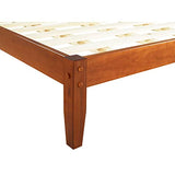 Camaflexi Shaker Style Queen Platform Bed in Cherry - Solid Wood with Slatted Foundation, No Box Spring Needed Camaflexi