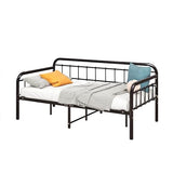 HOMERECOMMEND Metal Daybed Frame Twin Metal Slats Platform Base Box Spring Replacement Bed Sofa for Living Room Guest Room (Twin, Dark Copper) HOMERECOMMEND