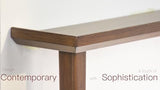 Stelalloy Wall Tables for Hallways - Extra Slim Entryway Table - Narrow Console Tables for Entryway or Foyer - Wall-Mounted Space-Saving Thin Table for Narrow Spaces - 6.25" Depth,Rich Walnut Finish Stelalloy