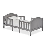Dream On Me Portland 3 In 1 Convertible Toddler Bed in Steel Grey, Greenguard Gold Certified, JPMA Certified, Low To Floor Design, Non-Toxic Finish, Pinewood Browell