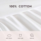 Laura Ashley - Sheet Set, Breathable Cotton Percale Bedding with Matching Pillowcases, Soft Home Decor (Scallop White, Twin) Laura Ashley