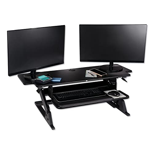 3M Precision Standing Desk, 42" X 23.2" X 6.2" to 20", Black 3M