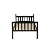 Linon Howell Black Solid Wooden Twin Over Twin Bunk Bed with Ladder Linon