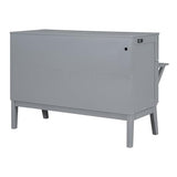 Merax Murphy Bed Queen Size with USB Port and Slide-Out Shelves on Each Side, 2-in-1 Foldable Bed Frame Cabinet Desk for Bedroom Guest Room Living Room (Gray) Merax