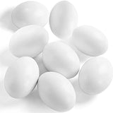 SallyFashion 8Pcs Wooden Faux Fake Eggs, Easter Eggs, Children Play Kitchen Game Food Toy - White Color SallyFashion