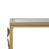 A&B Home Gold Console Table with Mirrored Glass Top - Mid Century Modern Console Table with Metal Frame for Living Room Entryway Foyer Hallway, 40" x 12" x 31" A & B Home