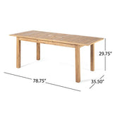 Christopher Knight Home Eric Outdoor Expandable Acacia Wood Dining Table, Natural Finish Christopher Knight Home