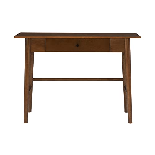Linon Melissa Mid-Century Walnut Desk, 42" W x 19" D x 30" H Linon