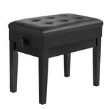 SONGMICS Adjustable Wooden Piano Bench Stool with Sheet Music Storage Black ULPB57H SONGMICS