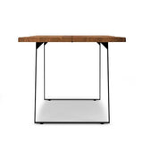 SIMPLIHOME Delta Modern Industrial Rectangular Kitchen Table for 4 to 8 People, 72 inches, Black SIMPLIHOME