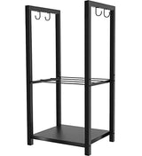 Koutemie 2 Tiers Small Firewood Log Storage Rack Holder for Indoor Fireplace or Outdoor Patio, Black Koutemie