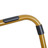 Flash Furniture Gwen Oversize Folding Saucer Chair - Emerald Faux Fur Moon Chair - Soft Gold Metal Frame - 38" Portable Folding Chair - for Dorm and Bedroom Flash Furniture