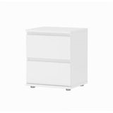 Tvilum 2 Drawer Bedroom Nighstand, White Tvilum