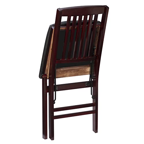 Linon Darwin Mission Back Folding Chair in a Set of Two, Espresso Linon