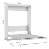 Bestar Nebula 65W Queen Murphy Bed in Bark Gray, Sleeping Arrangement for Multipurpose Room Bestar