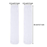 Geyoga 15 Pairs Blank White Sublimation Socks Polyester Printable Knee Athletic Socks Full Sublimation Sock Bulk For Adult Mens Womens Unisex DIY Geyoga