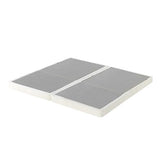 ZINUS No Assembly Metal Box Spring, 4 Inch White Mattress Foundation, Sturdy Metal Structure, Split King Zinus