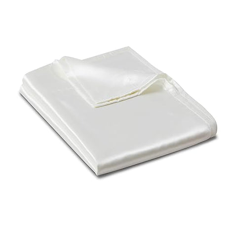 Ersmak Satin Flat Sheet Only, Single Flat Sheet King, Luxury & Ultra Soft Silky Bedding Top Sheet for King Mattress - Ivory White Ersmak