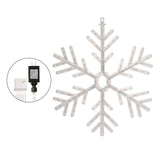 Alpine Corporation 24"H Indoor/Outdoor Hanging Snowflake Decoration with LED Lights Alpine Corporation
