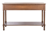 SAFAVIEH Home Collection Peyton Brown 3-Drawer Lower Shelf Console Table CNS5705C SAFAVIEH