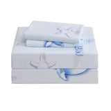 Ocharo Full Size Bed Sheets Set - Cute Ocean Blue Bed Sheet for Kids Sea Animals, Dolphin Whale Starfish Patterned Soft Sheets Light Microfiber 3 Pieces for Girls Boys Bedding Marine Decoration Ocharo