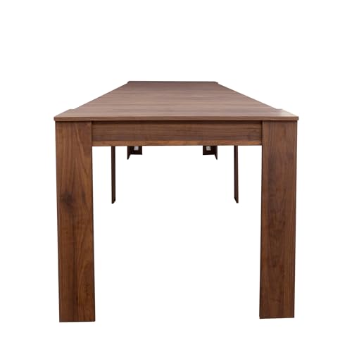 Extendable Console Dining Room Table, 20.08(118.5) x35.4 in Space Saving Expandable Table with Adjustable Length,for 2-12 People, Modern Multifunctional Furniture Meeting (Walnut) MoBtovs
